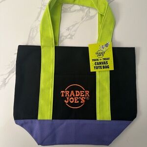 Black and Purple Halloween Canvas Tote Bag